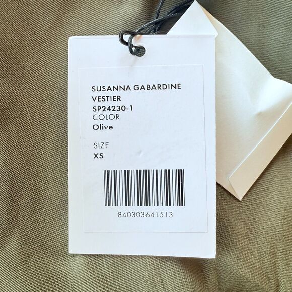 NWT Generation Love Susanna Gabardine Strapless Cropped Vestier Olive Green XS - Picture 11 of 16